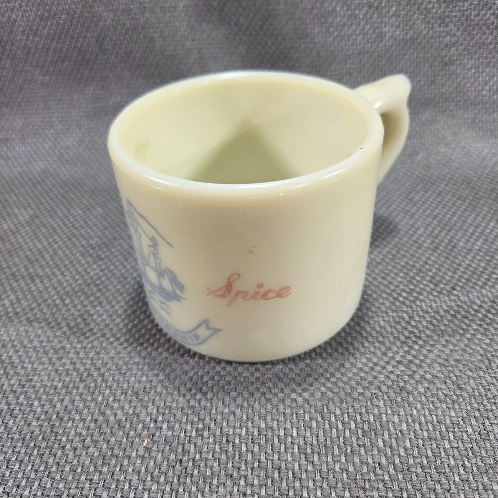 VTG Early American Old Spice Shaving Mug Ship Friendship Milk Glass Shulton NJ - Picture 2 of 5